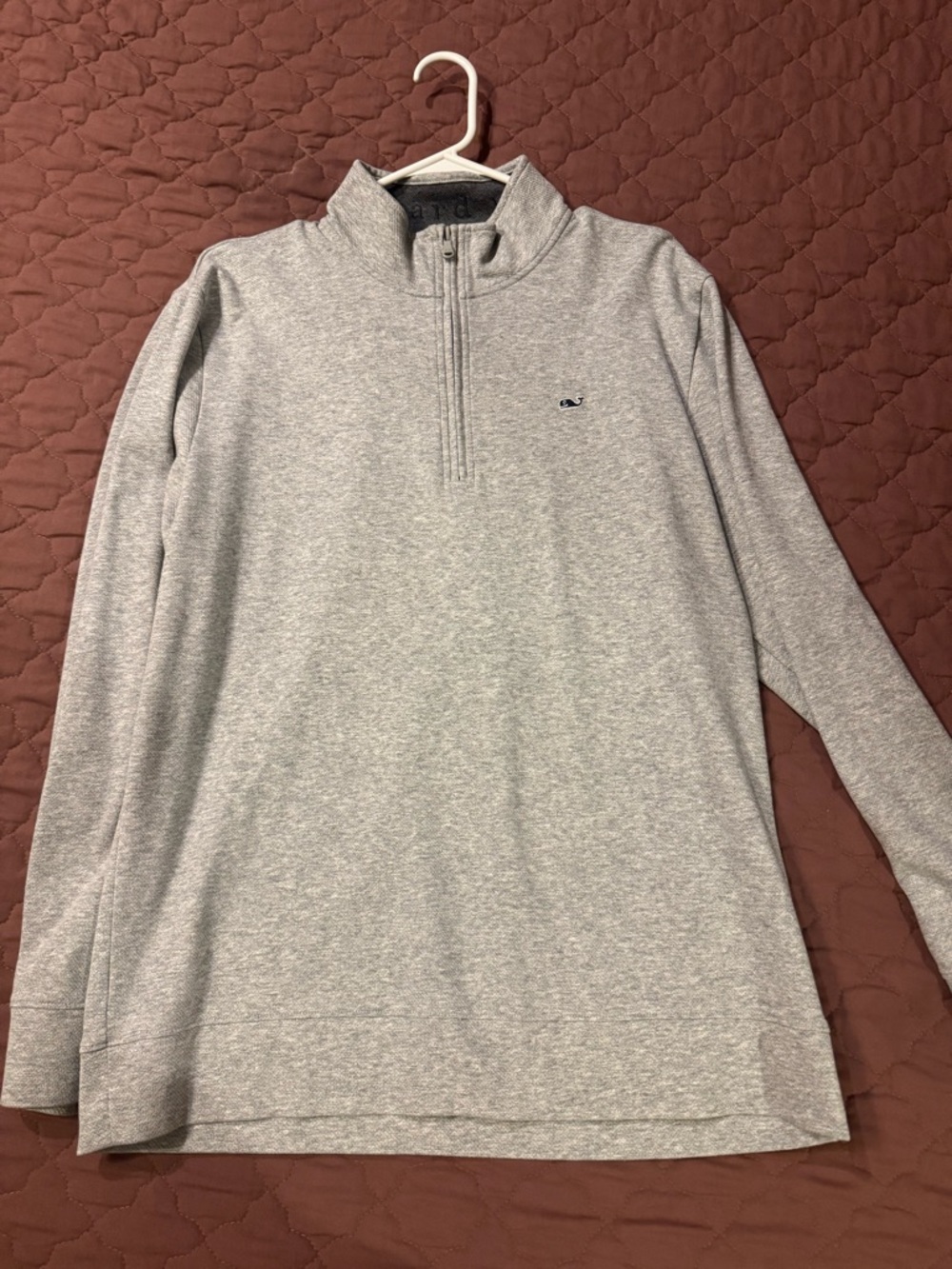 Vineyard Vines Light Gray Performance Quarter-Zip